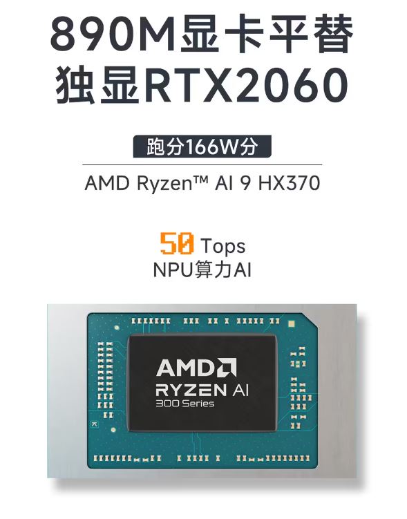 GMK beweert dat de Radeon 890M iGPU een discrete RTX 2060 kan evenaren. (Afbeeldingsbron: Bilibili)