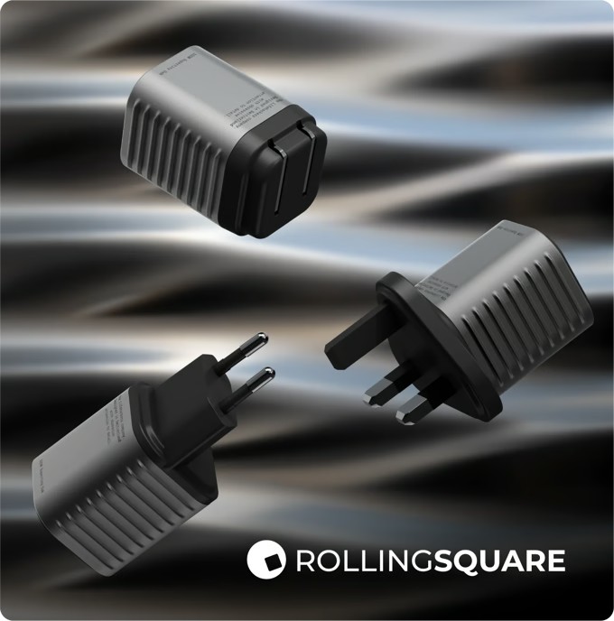 De Supertiny 100W GaN lader zal verkrijgbaar zijn met Amerikaanse, Britse of Europese stekkers.