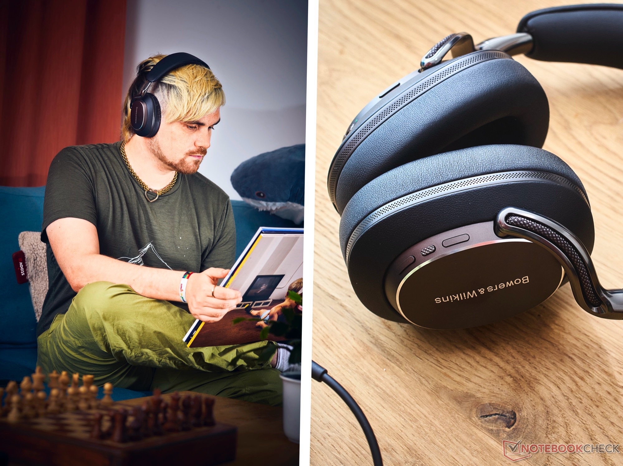 De Bowers & Wilkins Px8 S2 verbetert het ontwerp van zijn voorganger alleen in de details. (Afbeeldingsbron: Notebookcheck)