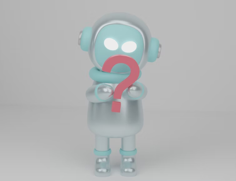 Een generieke humanoïde robot en een vraagteken. (Afbeeldingsbron: Valeria Nikitina - Unsplash)
