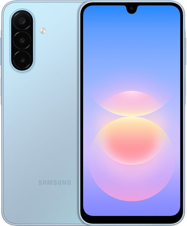 De Samsung Galaxy A18 in het blauw