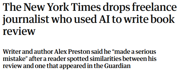 Een screenshot van een nieuwsknipsel uit The Guardian.