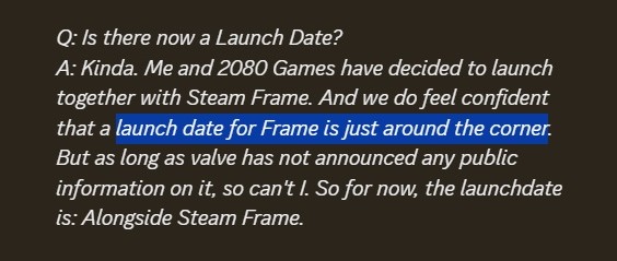 Update over de lancering van Steam Frame.