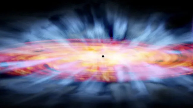 Een illustratie van een quasar.