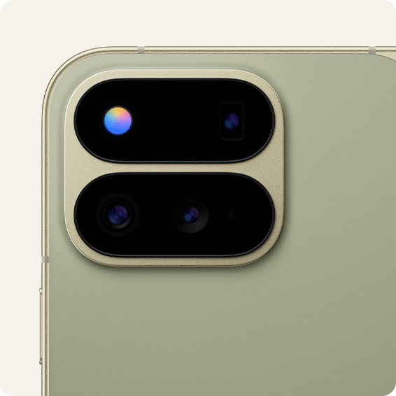 Pixel 11 Pro Fold met Pixel Glow-verlichting.