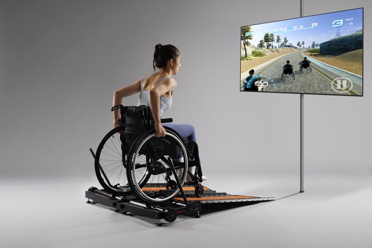 Gebruikers van een handbewogen rolstoel kunnen kracht en spel opbouwen met de Kangsters Wheely-X. (Bron: Kangster)