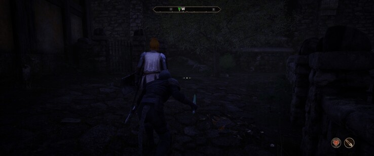 Het is beter om 's nachts niet alleen naar buiten te gaan. Het gesloten oog geeft aan dat we niet worden opgemerkt. (Afbeeldingsbron: The Elder Scrolls IV: Oblivion Remastered)