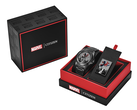 Het nieuwe Citizen x Spider-Man-horloge uit de samenwerking, in de doos.