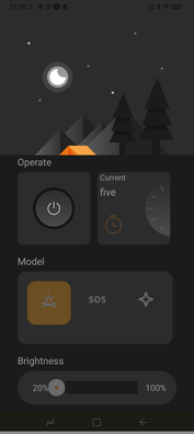 Campinglicht instellingen. (Afbeeldingsbron: Sergey Tarasov - Notebookcheck)