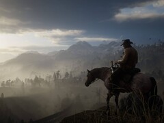 Een afbeelding van Arthur Morgan op zijn paard in Red Dead Redemption 2.
