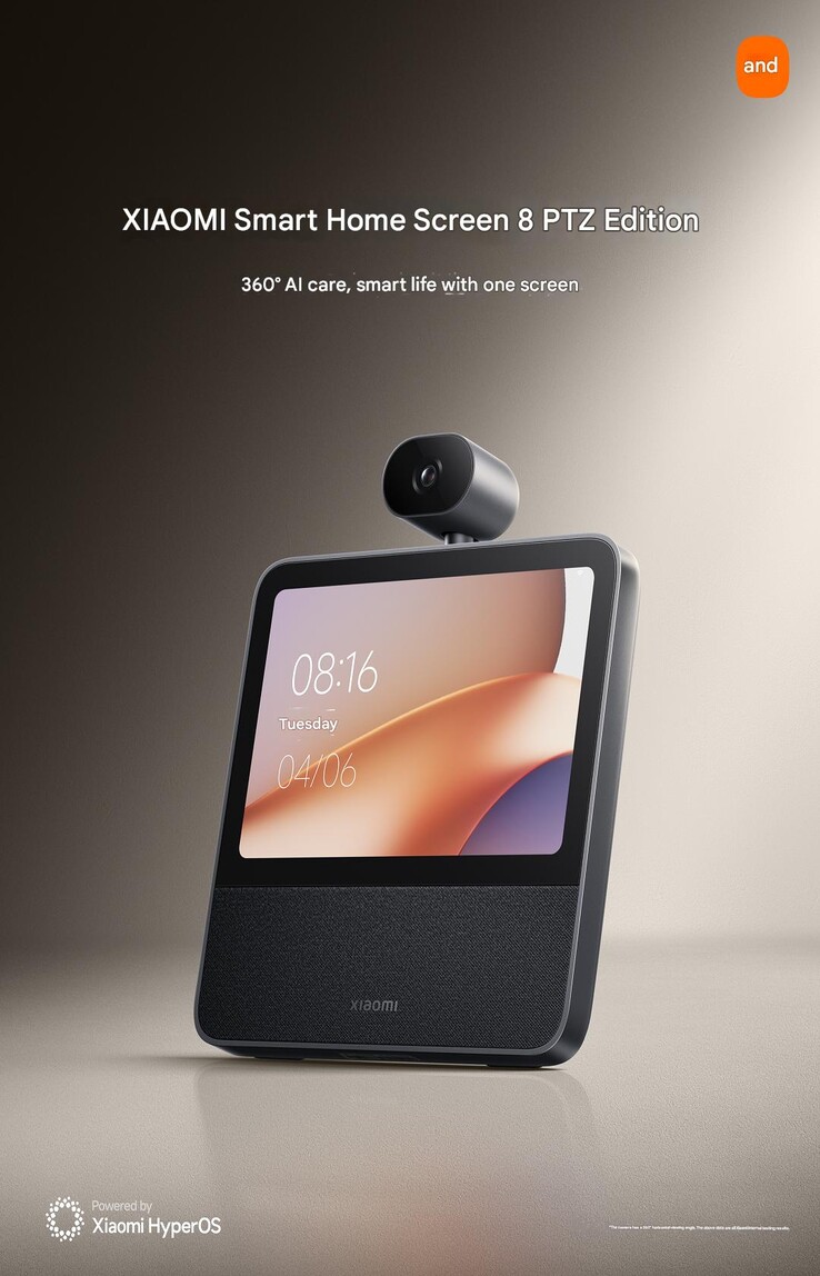 Een marketingposter voor het Xiaomi Smart Home Screen 8 PTZ Edition. (Afbeeldingsbron: Xiaomi)