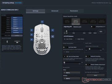 SteelSeries Engine binnen SteelSeries GG software voor versnellingsbeheer.