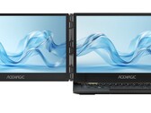 Het tweede scherm van de Acemagic X1 ontvouwt zich naar links voor een opstelling met twee monitoren. (Afbeeldingsbron: Acemagic)