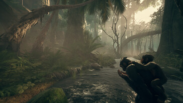 Een afbeelding van een bos in Ancestors: The Humankind Odyssey.