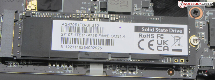 Een PCIe-4 SSD dient als systeemschijf.