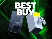 Best Buy-banner met Xbox-consoles afgebeeld