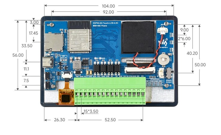 De ESP32-S3 kan op andere apparaten worden aangesloten