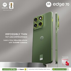 De Motorola Edge 70 in bronsgroen (Afbeelding bron: Motorola)