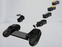 GameSir Hyperkin X5 Alteron modulaire mobiele controller onderdelen worden getoond (Afbeelding bron: Overload PR met bewerkingen)