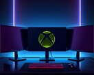 Xbox Mode weergegeven in een gaming-opstelling met meerdere monitoren