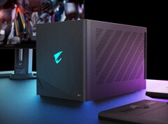 Gigabyte plaatst een GeForce RTX 5090 desktop grafische kaart in een eGPU-behuizing met Thunderbolt 5 (Afbeelding bron: Gigabyte)