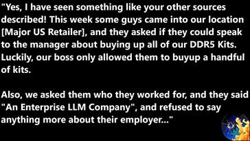 Zelfs DDR5-geheugen voor gamers is niet veilig voor OpenAI. (Afbeeldingsbron: Moore's Law Is Dead)