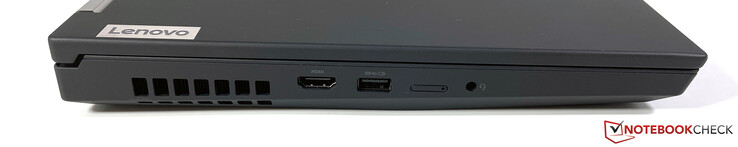 Links: HDMI 2.1, USB-A (3.2 Gen 1), SIM-kaart, 3,5 mm audio