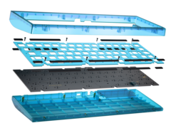 Exploded view constructie CannonKeys Photon Teal