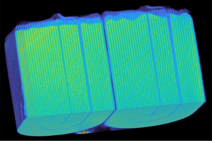 Lumafield's CT-scan van de Haribo Power Bank 20.000 mAh. (Afbeeldingsbron: Lumafield)