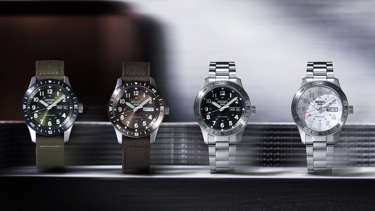 Seiko Sports 5 Field Series (Vanaf links: HDB008, HDB009, HDB006, HDB007)