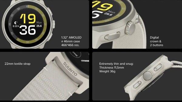 De Sunnto Run is een slank en lichtgewicht smartwatch. (Afbeeldingsbron: Suunto)