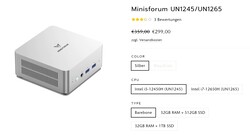 Minisforum Venus-serie UN1245, configuraties (bron: Minisforum)