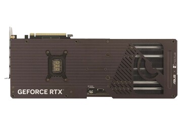 Asus GeForce RTX 5080 16GB GDDR7 Noctua OC Edition achterplaat. (Afbeeldingsbron: Asus)