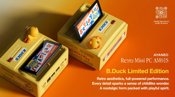 De Ayaneo AM01S zal ook verkrijgbaar zijn in een B.Duck Limited Edition kleuroptie. (Afbeeldingsbron: Ayaneo)