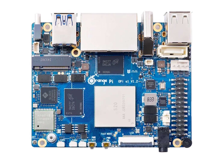 Een ongebruikelijke voorziening voor een SBC: een speciale SATA-connector is inbegrepen