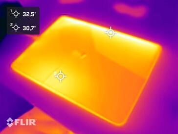 De met glas bedekte voorkant is moeilijk te beoordelen via een infrarode warmtekaart