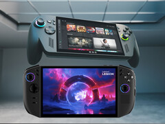 Asus ROG Xbox Ally X zit boven de Lenovo Legion Go 2 (Afbeelding bron: Xbox Gaming, Lenovo met bewerkingen)