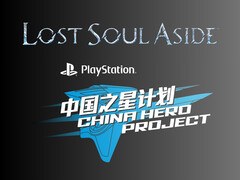 Lost Soul Aside en PlayStation China Hero Project-logo&#039;s worden getoond (bron: Sony PlayStation YouTube met bewerkingen)