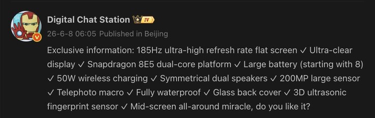 Uitgelekte details van een aankomende Xiaomi-smartphone.
