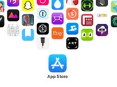 App Store-logo met pictogrammen van populaire apps. Apple moet nu zijn tarieven verdedigen voor betalingen die buiten de store plaatsvinden.