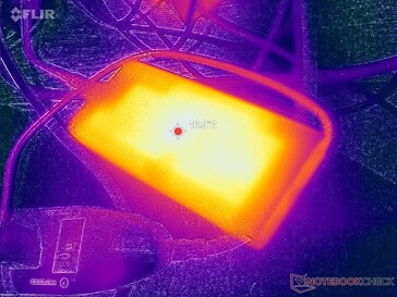 AC-adapter bereikt meer dan 47 C bij zware belastingen