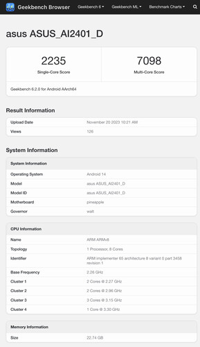 (Afbeeldingsbron: Geekbench)