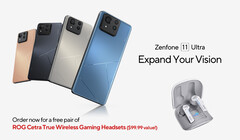De Zenfone 11 Ultra wordt verkocht voor $100/€100 minder dan de ROG Phone 8. (Afbeeldingsbron: ASUS)