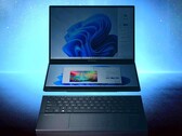 Wanneer de dual-display laptop die Asus plaagt wordt opgefleurd, ziet hij eruit als een alternatief voor de Lenovo Yoga Book 9i. (Afbeelding: Asus, bewerkt)