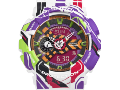 Casio's nieuwe G-Shock x Evangelion horloge (foto) zal in het Verenigd Koninkrijk op de markt komen. (Afbeeldingsbron: Casio)