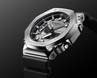 Een close-up van de Casio G-Shock x Mandalorian wijzerplaat.