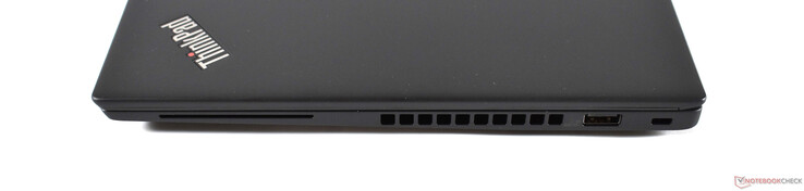 Rechts: SmartCard-lezer, USB 3.0 Type-A, Kensington-slot