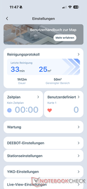 Menu Instellingen