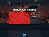De 'Great On Frame'-winkelpagina op Steam