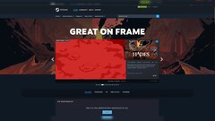 De 'Great On Frame'-winkelpagina op Steam